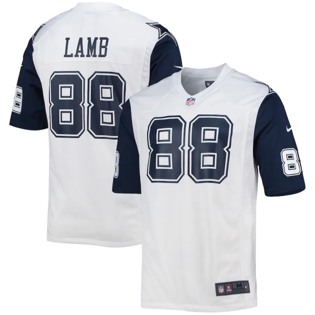 mens nike ceedee lamb white dallas cowboys alternate game jersey